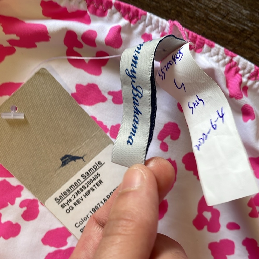 NWT Tommy Bahama Floral & Cheetah Print Reversible Bikini Bottoms - Picture 2 of 5